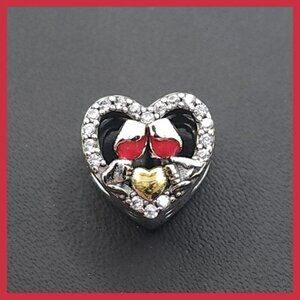 Heart-Shaped Cheers!‎ Charm with Couple Toasting (NWOT)